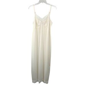 Vintage Montgomery Ward Full Slip Womens 14/36 Nylon Lace Midi Used